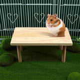 Hamster Play Wooden Platform Small Pet Playing Stand