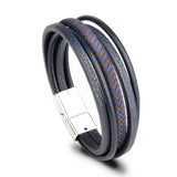 Trendy Leather Bracelets For Men Multilayer Braided Rope