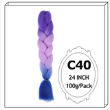 24Inch Synthetic Long Jumbo Ombre Braiding Hair For