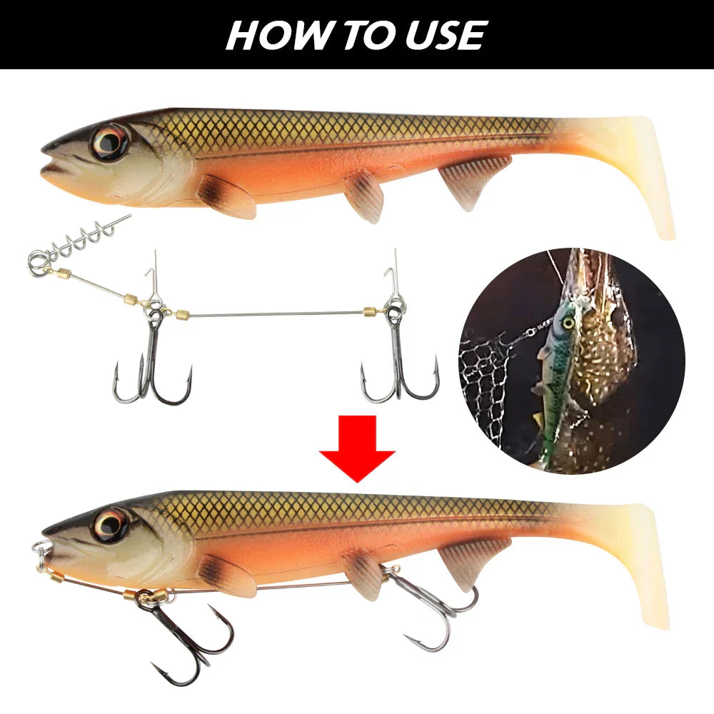 Spinpoler Big Fish Soft Fishing Lure With Stinger