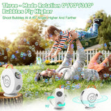 Bubble Machine Toy For Kids Automatic Bubble Blower Rechargeable 360° Rotatable Electric Portable Outdoor Wedding Party Gift