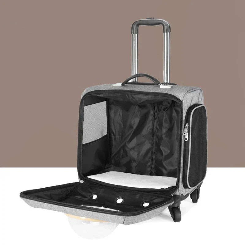 Large Pet Dog Trolley 4 Universal Wheels Load