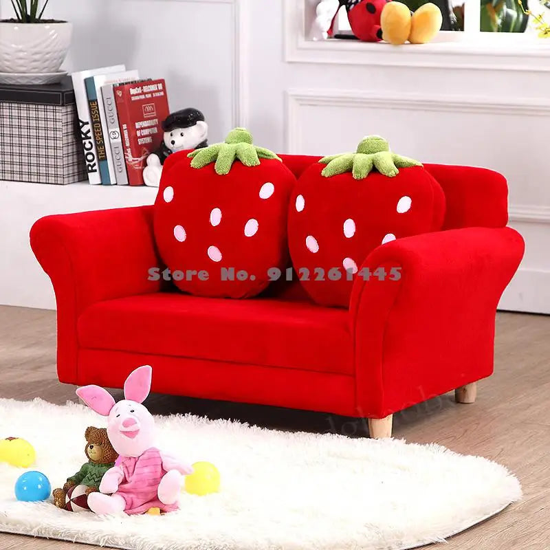 Children's Sofa Mini Korean Cartoon Strawberry Small Sofa