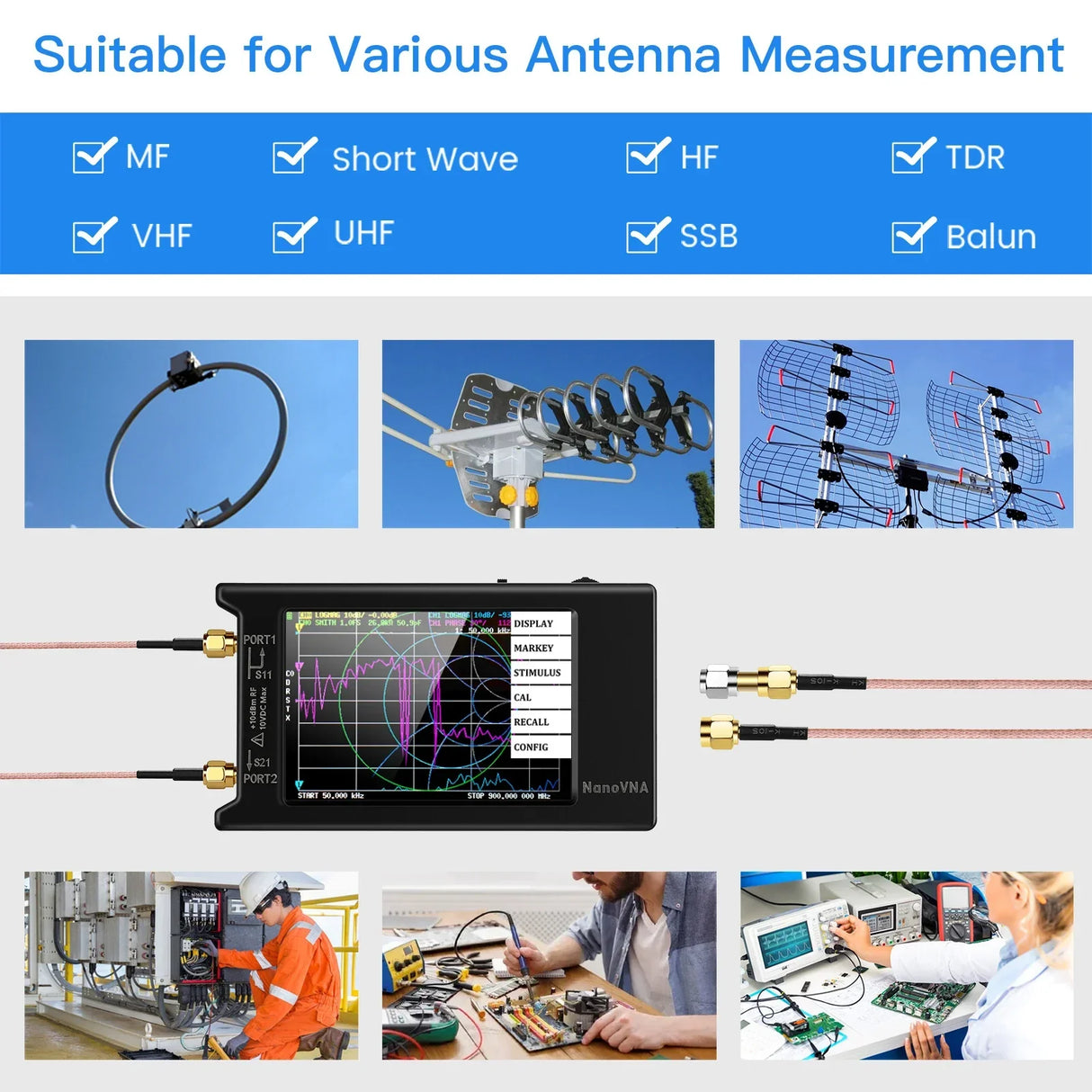 Spectrum Anslyzer NanoVNA-H4 Vector Network Antenna Analyzer 10KHz-1.5GHz