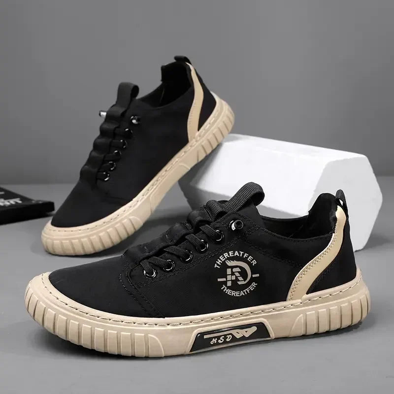 Men Casual Shoes Breathable Black Sneakers Fashion Driving Walking Tennis Shoes for Male Skate Flats Zapatillas Hombre