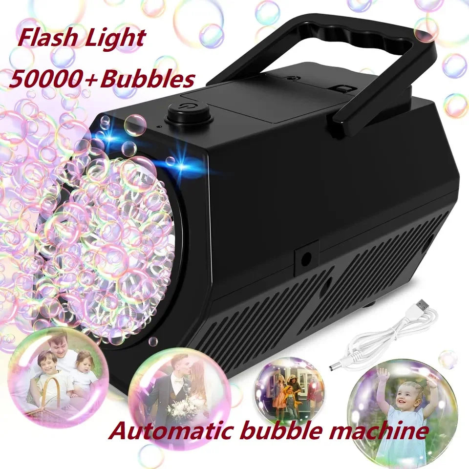 Bubble Machine Upgrade Bubble Blower, 50000+ Bubbles Per