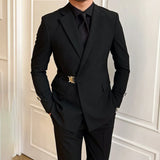 British Style Black Suit Jacket Male Elegant Gentleman