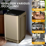 15.6lbs Full-Automatic Washing Machine, Portable Compact Laundry Washer
