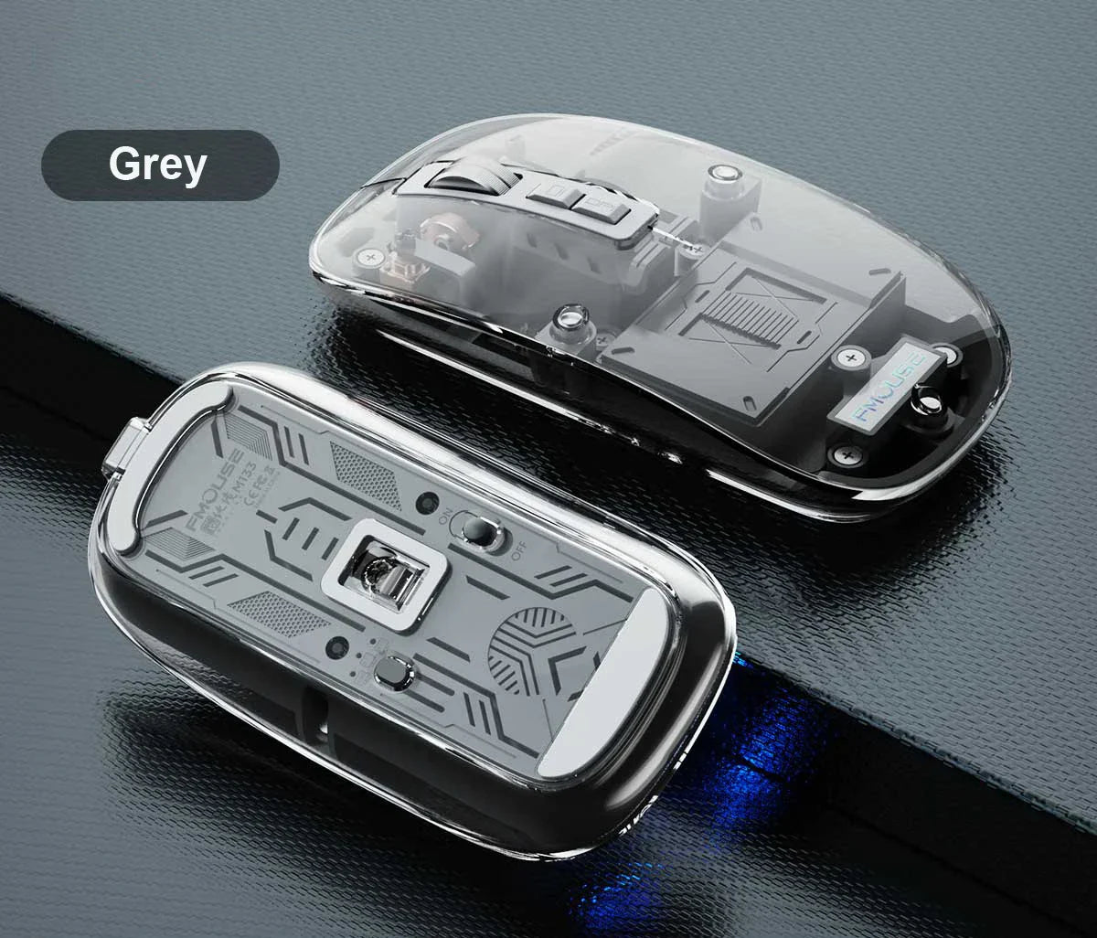 Transparent Magnetic Triple Mode Bluetooth compatible 2.4G Wireless