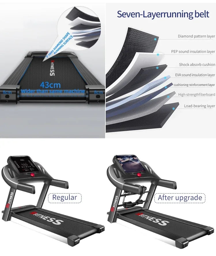 SD-TS5 Hot-selling home fitness electric motorized treadmill with