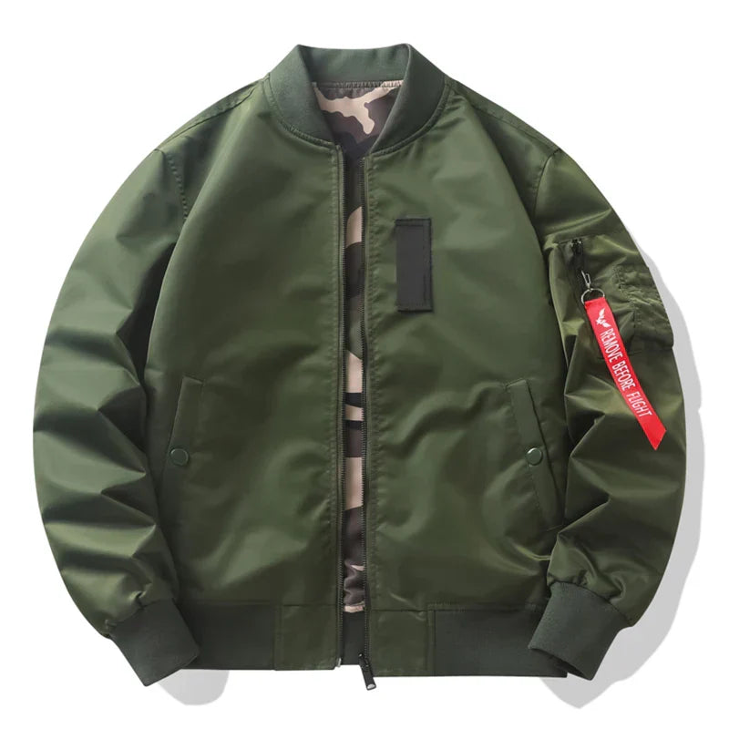 Double-side Jackets Men Camouflage Bomber Jacket Spring Autumn