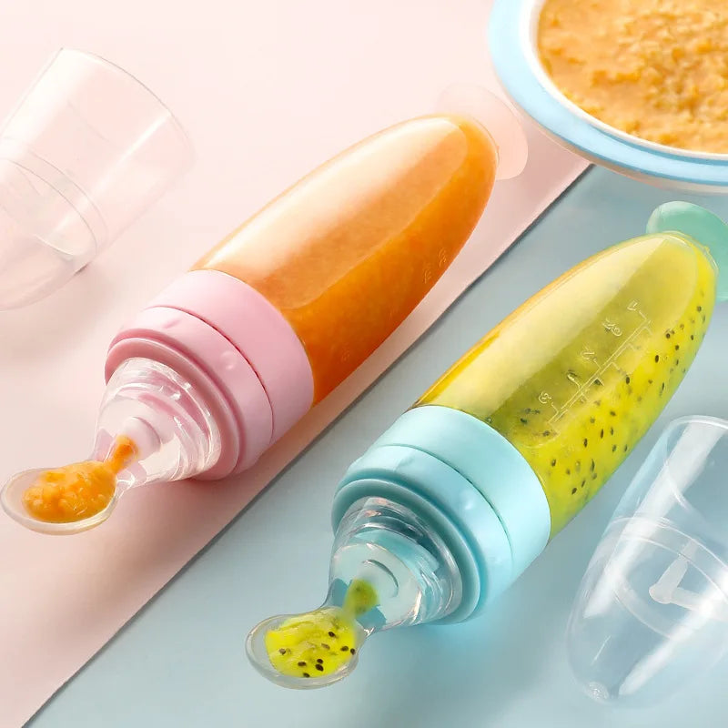 Baby Spoon Bottle Feeder Dropper Silicone Spoons for