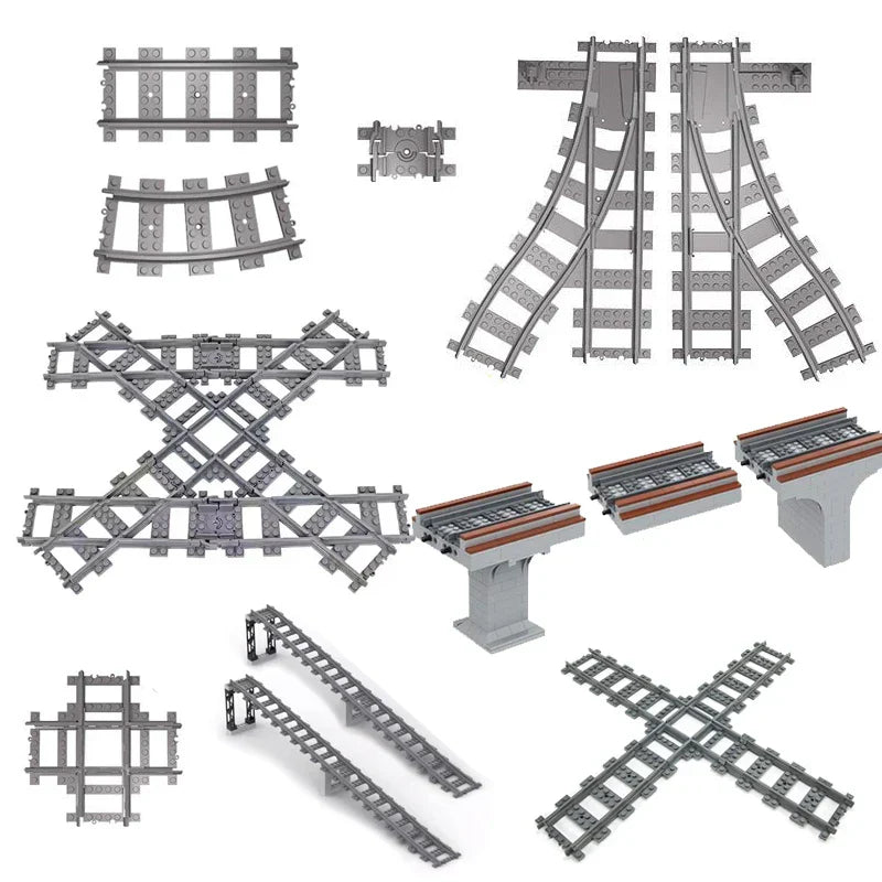 City Train Track Building Block Set 100PCS Soft