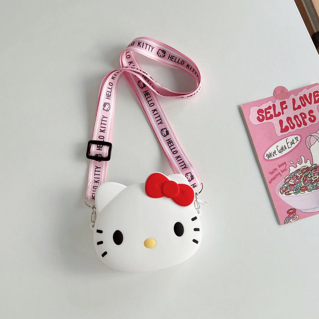 Hello Kitty Bag Kawaii Cartoon Shoulder Bag Silicone