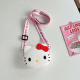 Hello Kitty Bag Kawaii Cartoon Shoulder Bag Silicone
