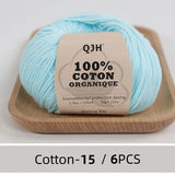 QJH 100% Cotton Yarn, Cotton Baby Sport Weight