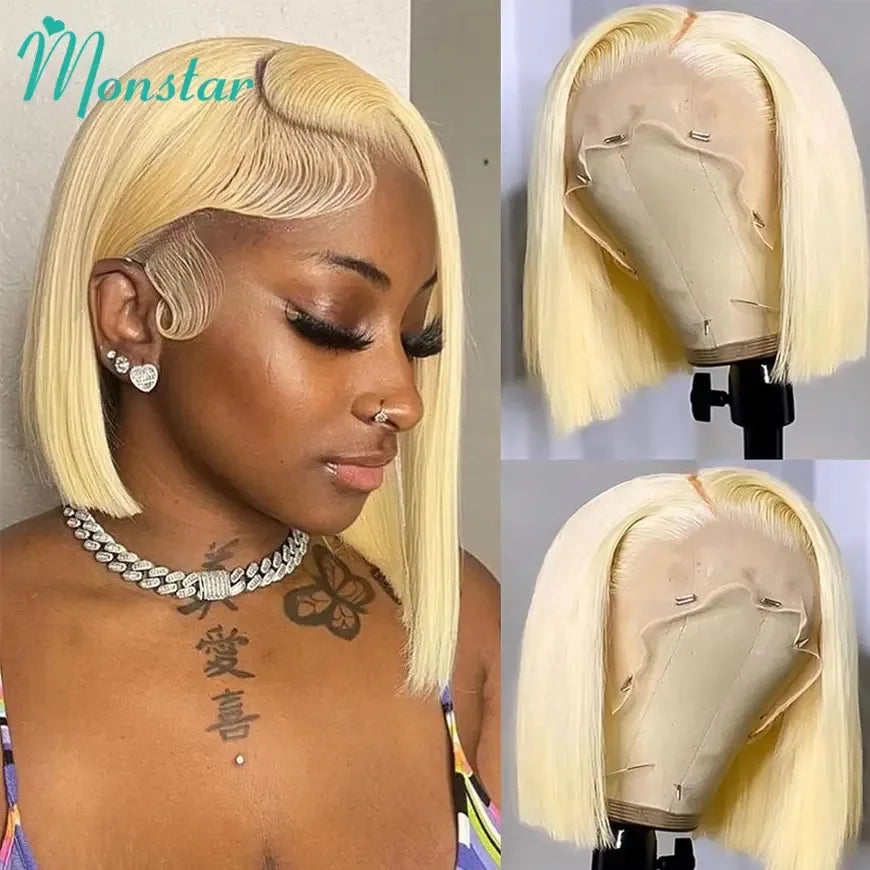 13x4 13x6 Blonde bob Wig Lace Front Human