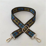 Fashion Bag Strap Adjustable Nylon Flowers Embroidered Colored