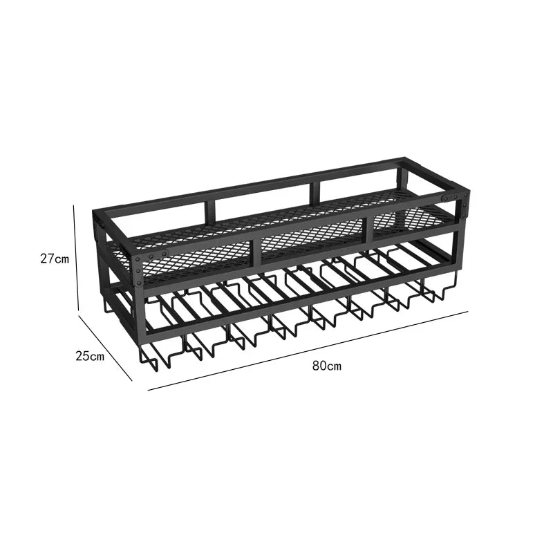 Bar Metal Wine Rack Display Wall Mounted Club