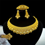 ANIID Indian 24K Gold Color Necklace Set For