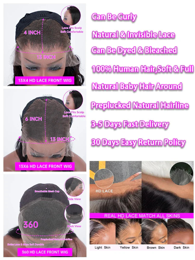Meodi Hair Bone Straight 13x6 Hd Transparent Human