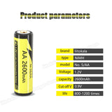 4PCS LiitoKala AAA 1000MAH/AA 2600MAH NiMH 1.2V Rechargeable