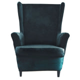 Velvet Wing Chair Covers Stretch Spandex Wingback Slipcover