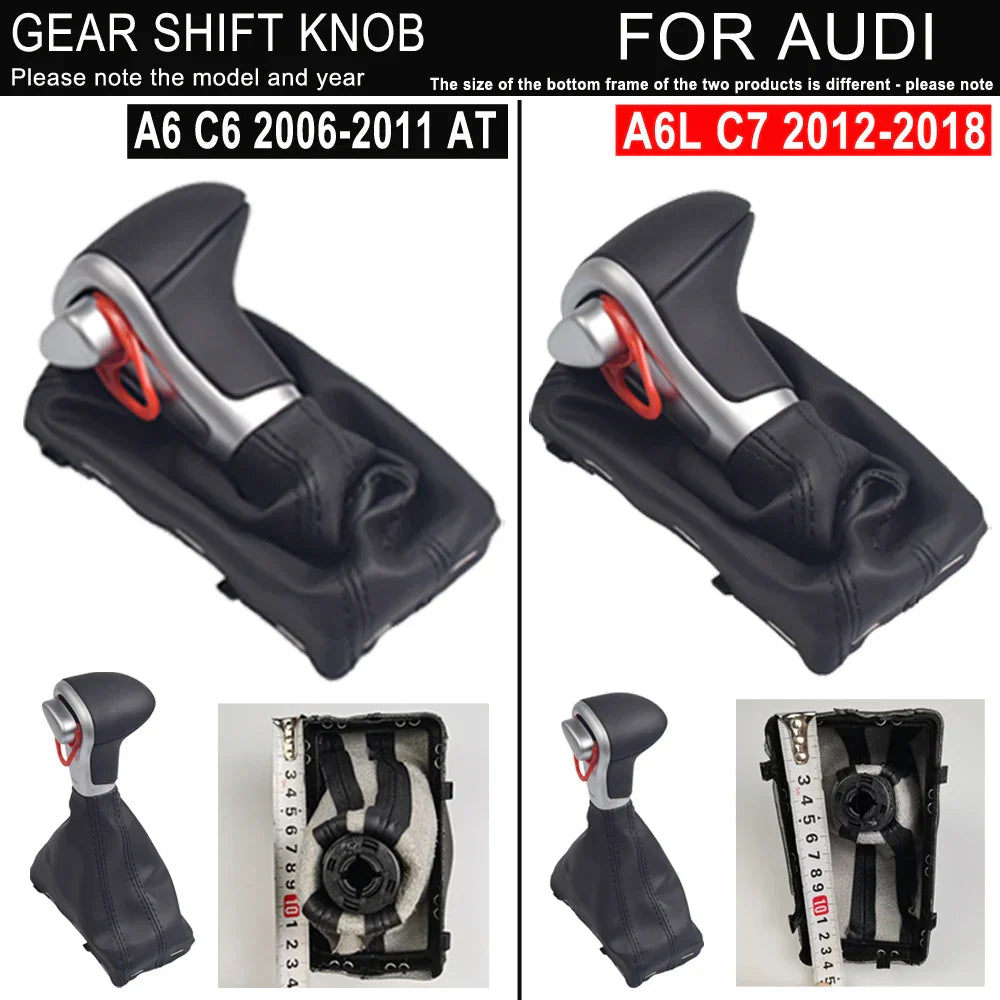 For Audi A4 B8 A5 Q5 2009 2010 2011 2012-2014 Car Automatic Shift Lever Gear shift knob Gaiter Boot Leather Cover