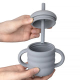 Baby Silicone Cup Portable Drinking Straw Cup Children