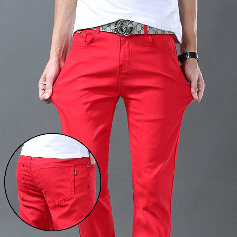 New Men's Pants Trend Temperament Casual Denim Jeans