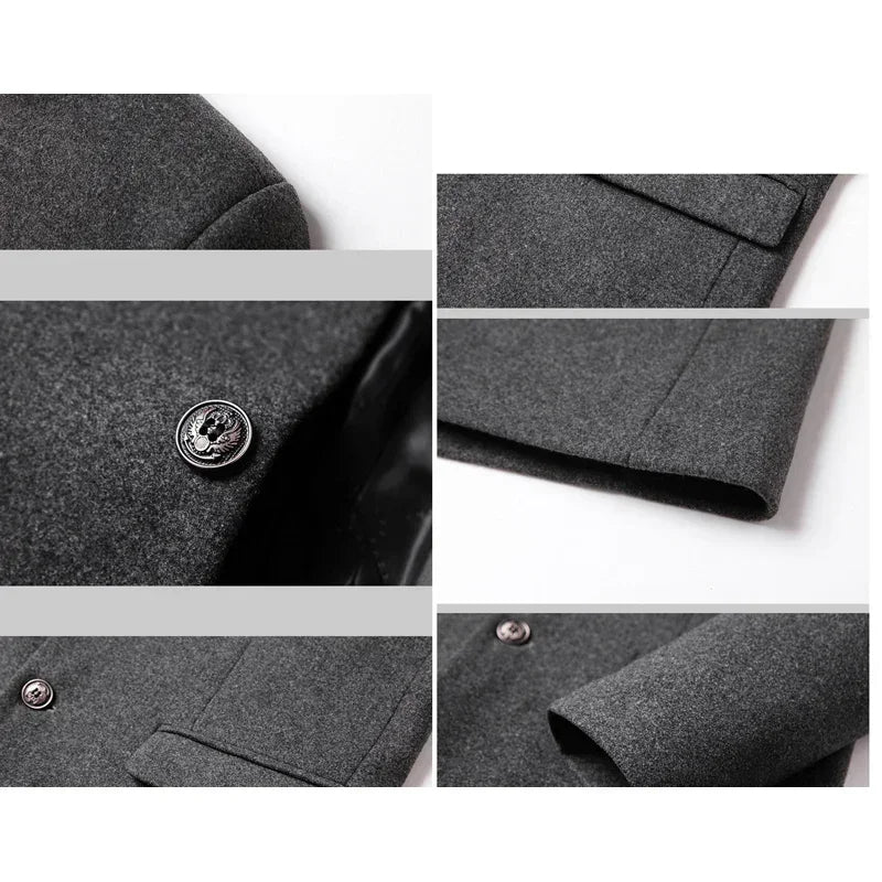 BROWON Brand Business Casual Trench Coat Men Chinese