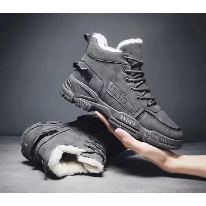 Autumn and Winter Middle Cylinder Fashion Men's Shoes