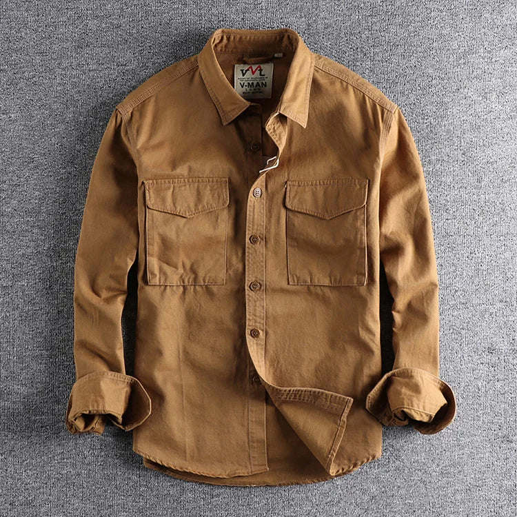 Cargo Shirt For Men Long Sleeve Premium Cotton