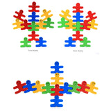 16pcs Rainbow Wooden Building Blocks Balance Thinking Training