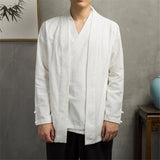 Linen Shirt Jacket Men Spring Autumn Two-layer Shirt