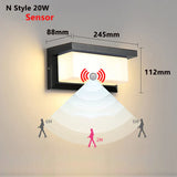 Led Outdoor Wall Light Waterproof IP65 Motion Sensor