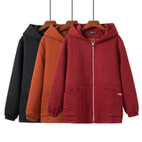 Womens Plus Size Zipper Jacket Autumn Casual Clothing