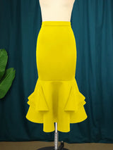 Plus Size Mermaid Skirt Women Tight Package Hip