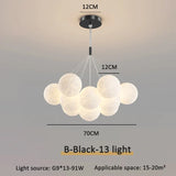Modern 3D Moon Bubble Chandeliers Children's Room Decor