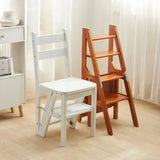 Indoor Climbing High Stools Kitchen Solid Wood Bold