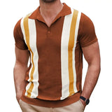 Men's Summer Short Sleeve Polo Shirts Knitted Business