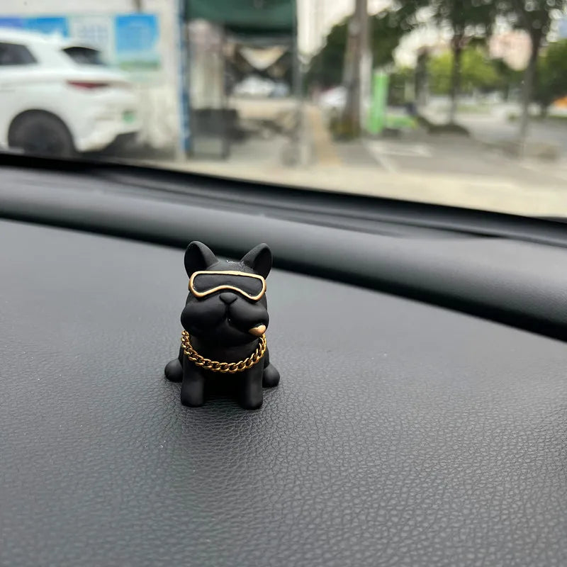 Anime Personality Bulldog Car Interior Decoration Trend Sunglasses
