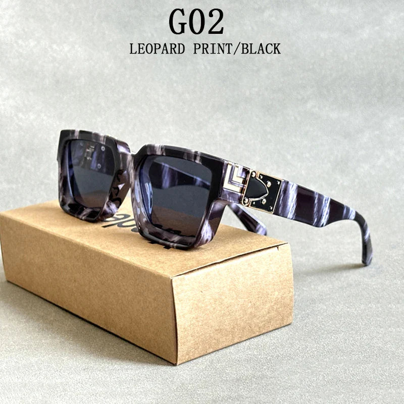 Retro Millionaire Sunglasses For Men 2024 Vintage Square