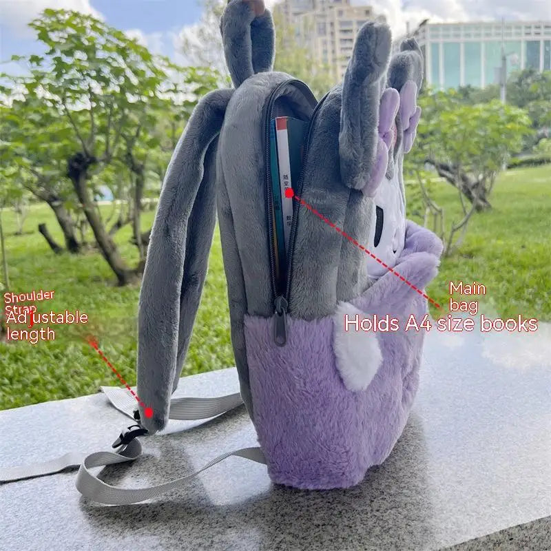 New Sanrio Cute Cartoon Plush Backpack Kuromi Large