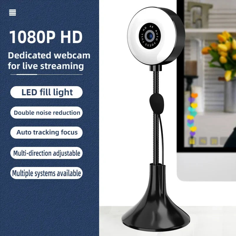 With Microphone Webcam 4K 2K 1080P Full HD