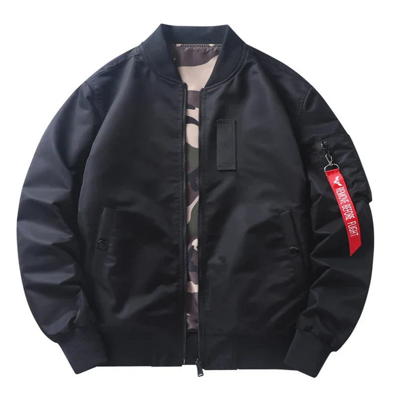 Double-side Jackets Men Camouflage Bomber Jacket Spring Autumn
