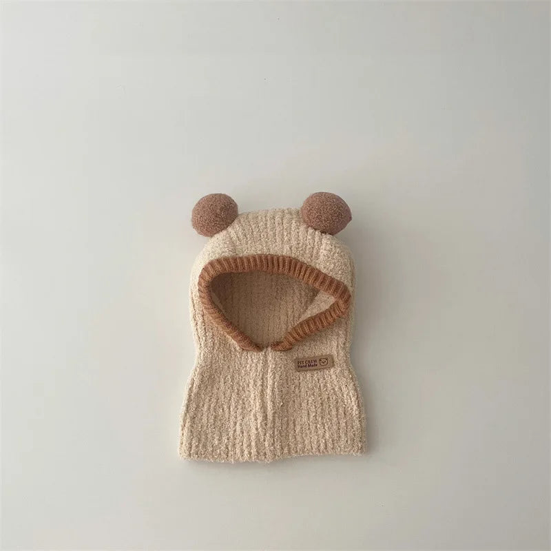 Korean Baby Hood Beanies One Piece Scarf Cap