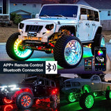 4Pcs 15.5inch Car Wheels Modified LED neon Lights