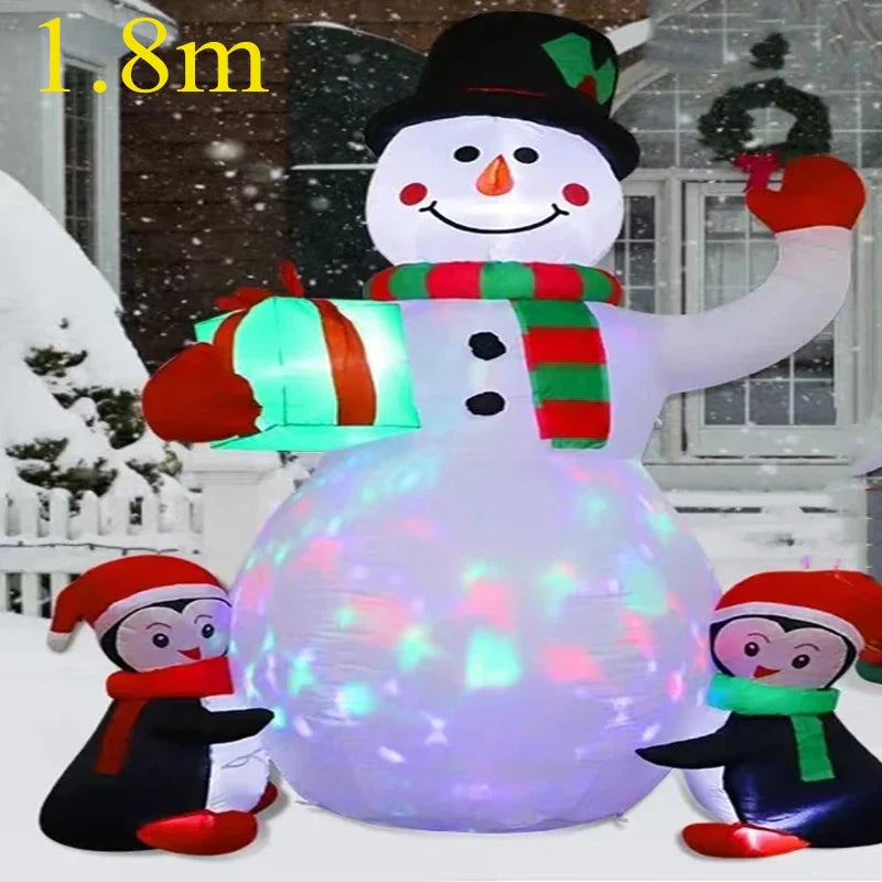 Christmas Inflatable Decoration Toy Built-in LED Lights Inflatable