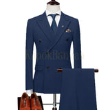 Mens Double Breasted Suits Terno Masculino Slim Fit